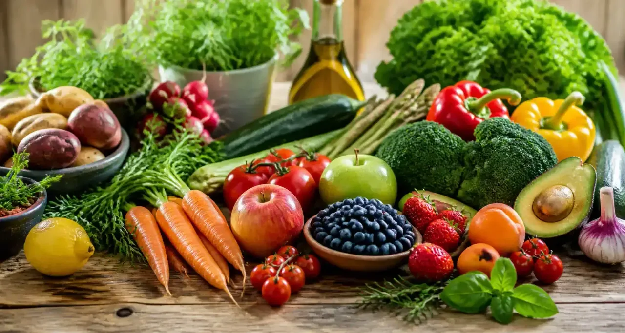 Fruits et légumes frais, alimentation saine pour la prévention santé