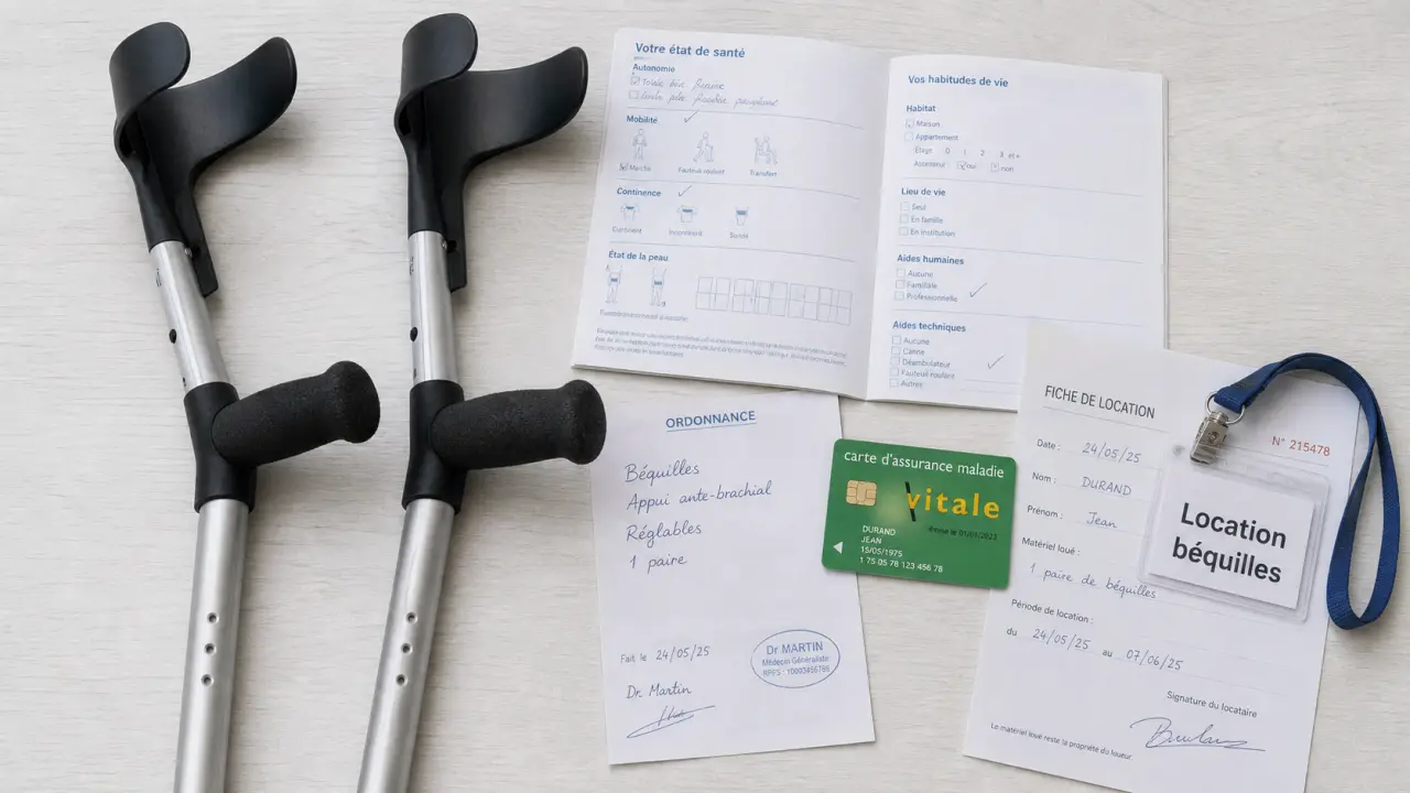 location bequille sans ordonnance, béquilles et ordonnance médicale