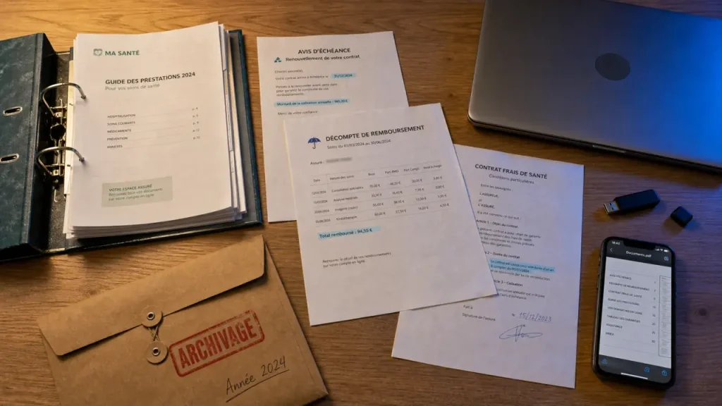 Papier mutuelle combien de temps les garder : documents santé à archiver