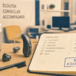 Effets secondaires prothèses auditives : douleur, larsen et démangeaisons, appareillage auditif sur table