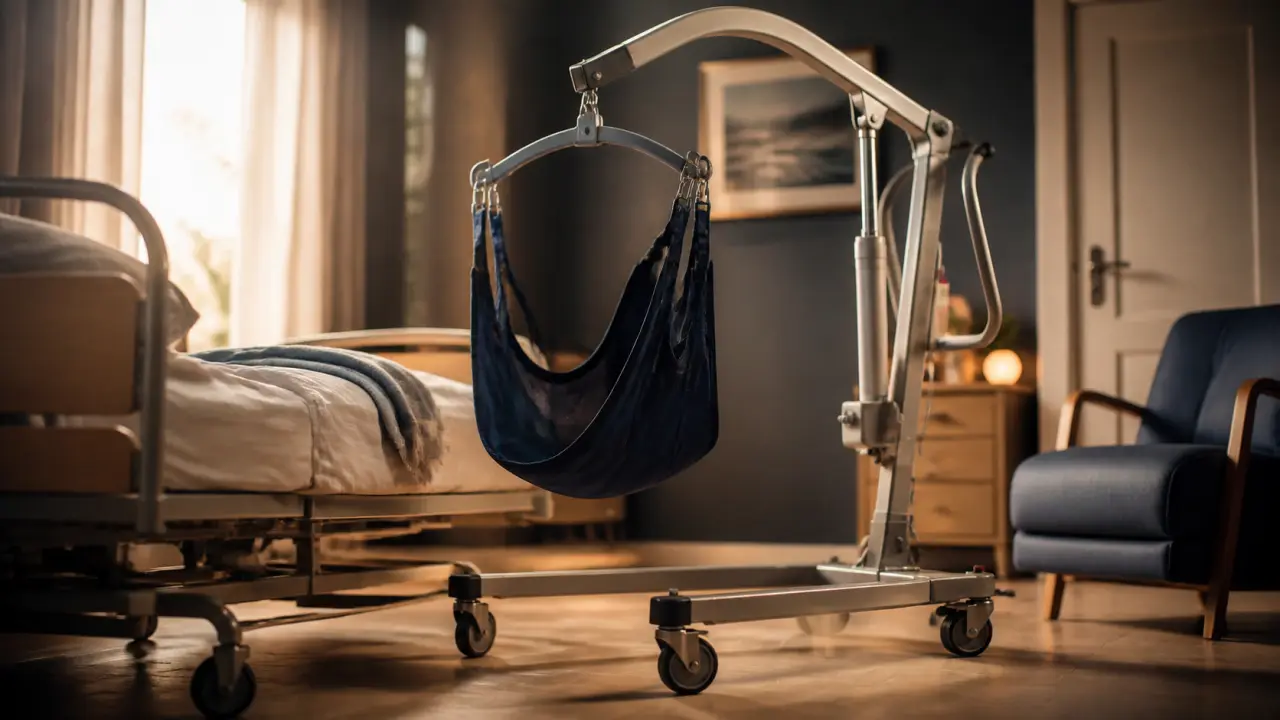 Lève-personne mobile leve personnes pour transfert lit-fauteuil à domicile