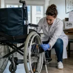 Location fauteuil roulant : vérification réglages et livraison 24h