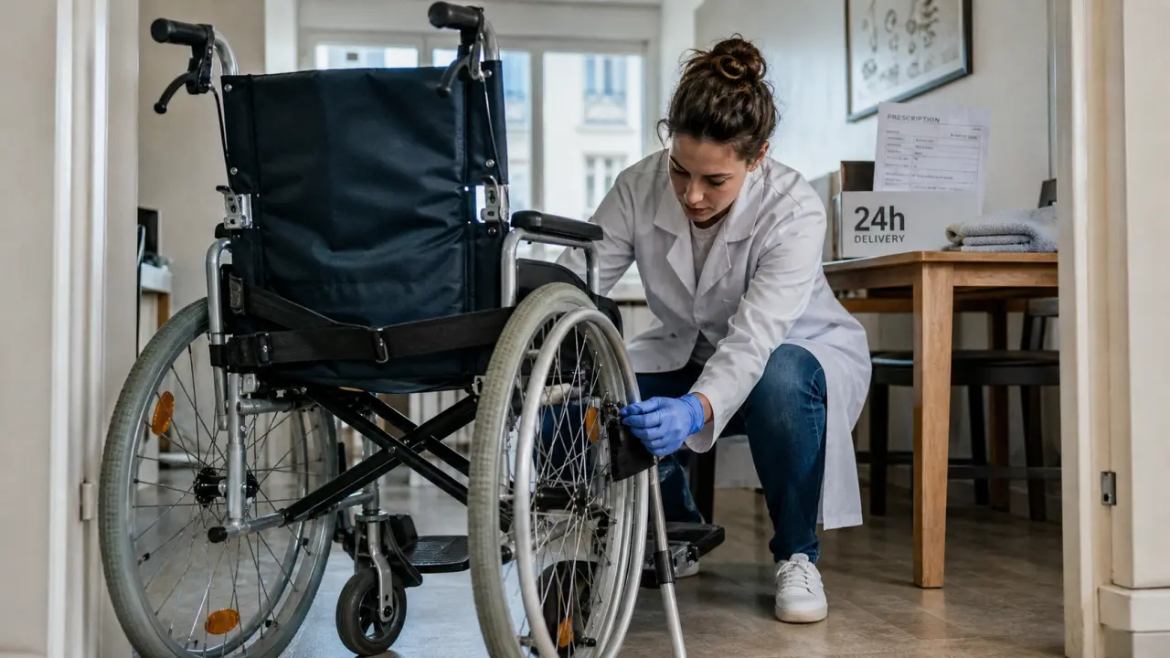 Location fauteuil roulant : vérification réglages et livraison 24h
