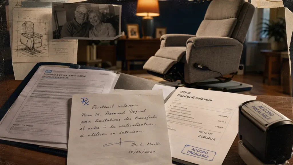 Remboursement fauteuil releveur : documents et fauteuil médical