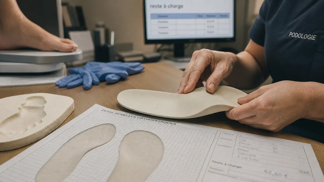 Semelles orthopédiques sur mesure tarif après consultation : podologue en cabine