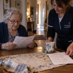 Accompagnement personne agee à domicile : aide à domicile et tisane