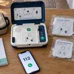 comment choisir défibrillateur heartsafe familial : défibrillateur DAE pour foyer, électrodes adultes et pédiatriques, téléphone 112
