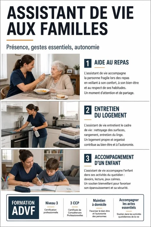 advf def : schéma éditorial du métier d’Assistant de Vie aux Familles, missions, formation et débouchés