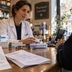 Pharmacie Lorraine Forbach : pharmacienne et ordonnance pour un accompagnement à domicile